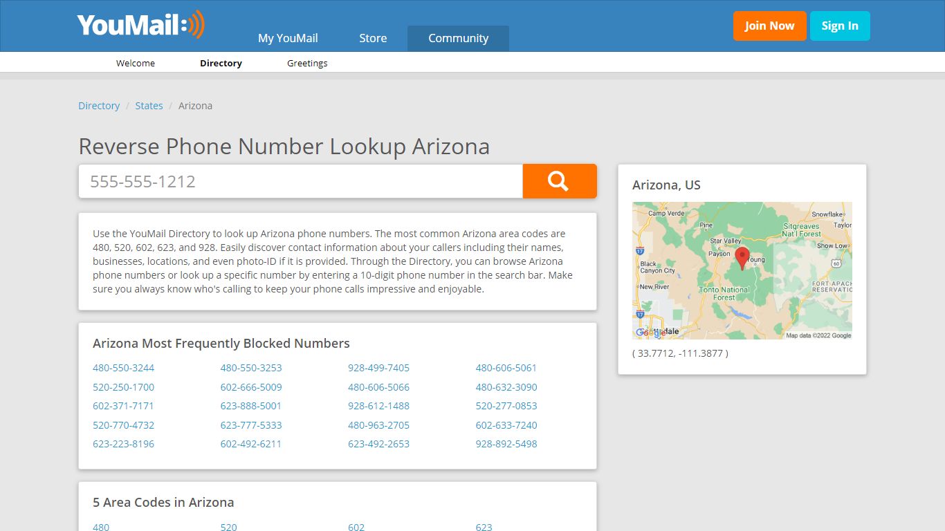 Arizona Phone Numbers - Reverse Phone Number Lookup AZ | YouMail